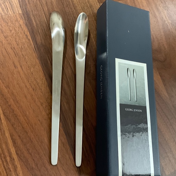 George Jensen / Arne Jacobsen Caffe Latte 2 spoon gift set (Made in Denmark) - Picture 1 of 4